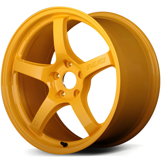 Gram Lights 57CR 17x9 +12 - 5x114.3 Mach Yellow Wheel