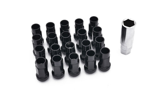 ISR Performance Steel 50mm Open End Lug Nuts M12x1.25 - Black