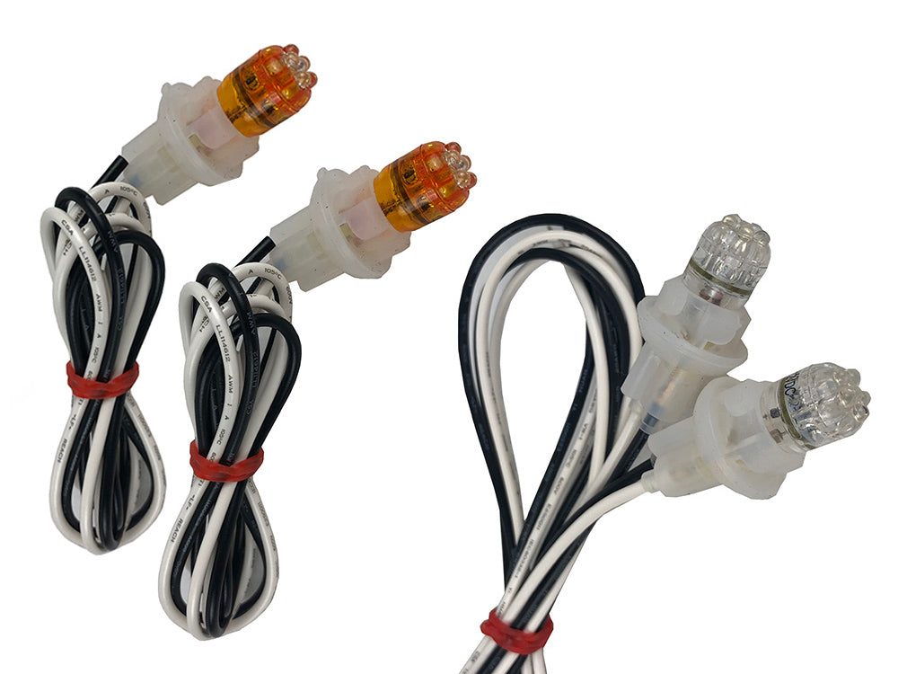 P2M 180sx Kouki Type-X Front Position + Turn Bumper Lights - Dual Post - PAIR