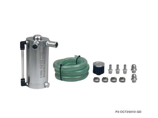 P2M Oil Catch Tank V2 with Breather Filter - Mini 250cc