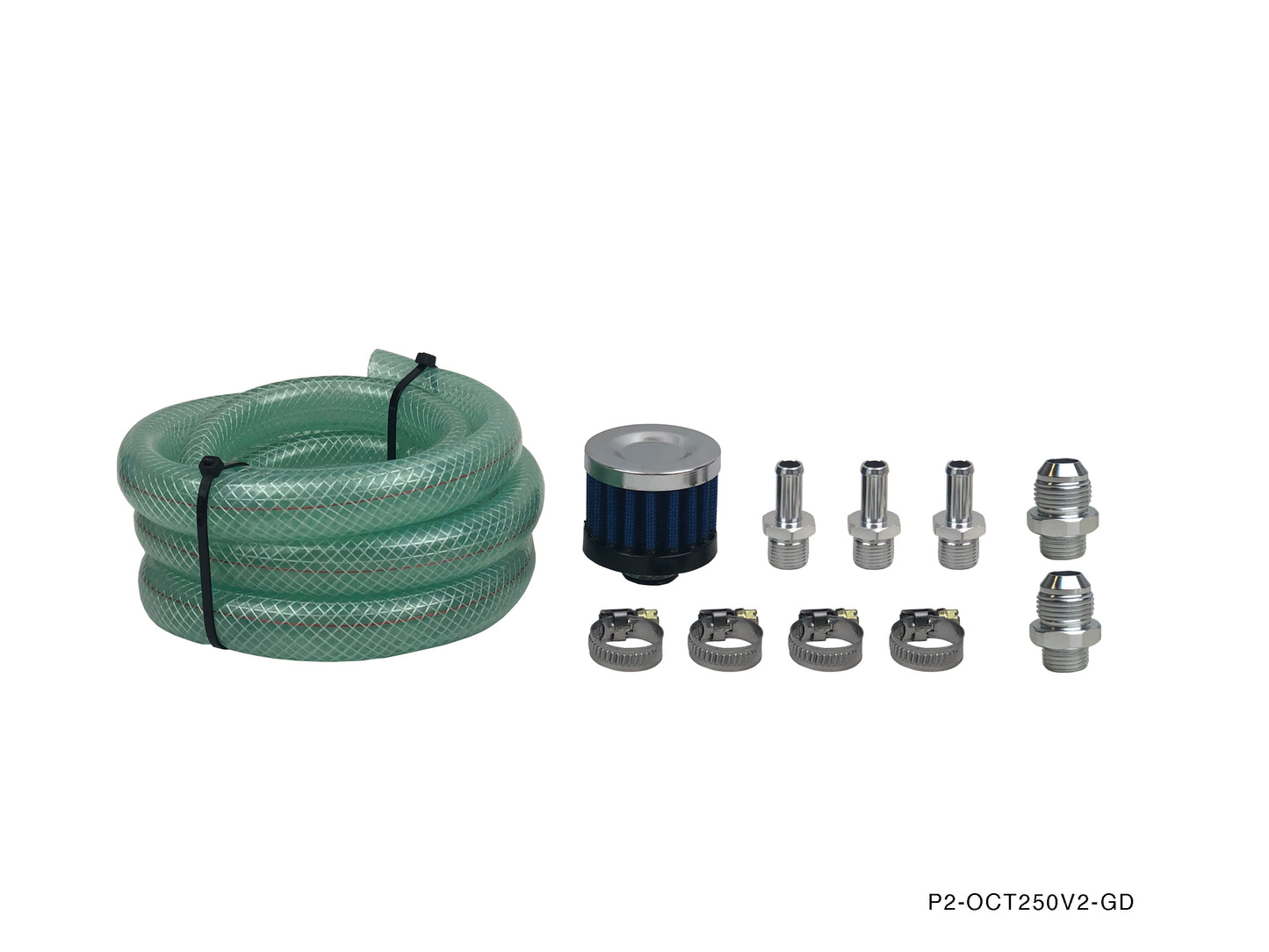 P2M Oil Catch Tank V2 with Breather Filter - Mini 250cc