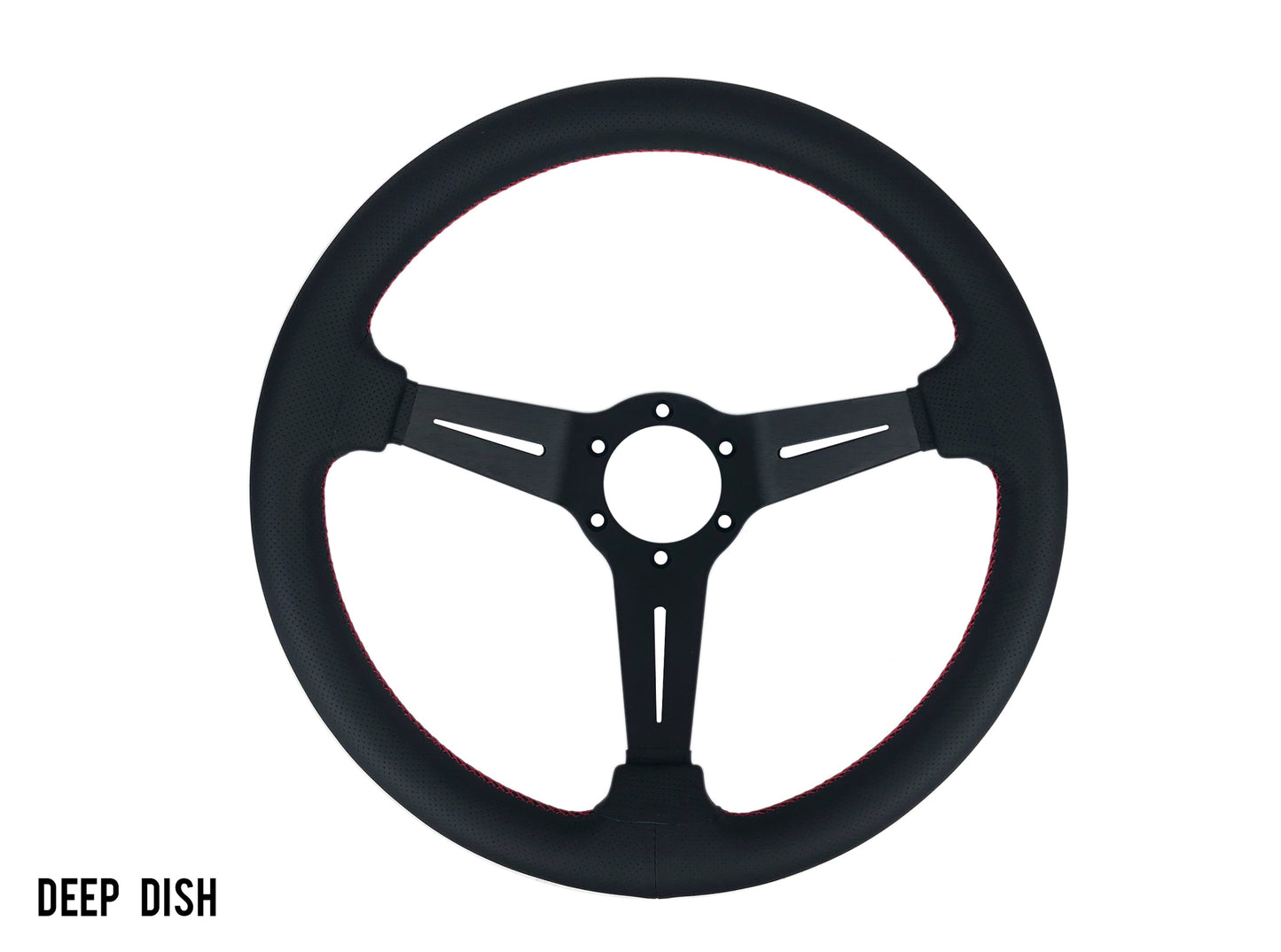 P2M 340mm Competition Steering Wheel - 60mm Deep Dish Perforated Leather