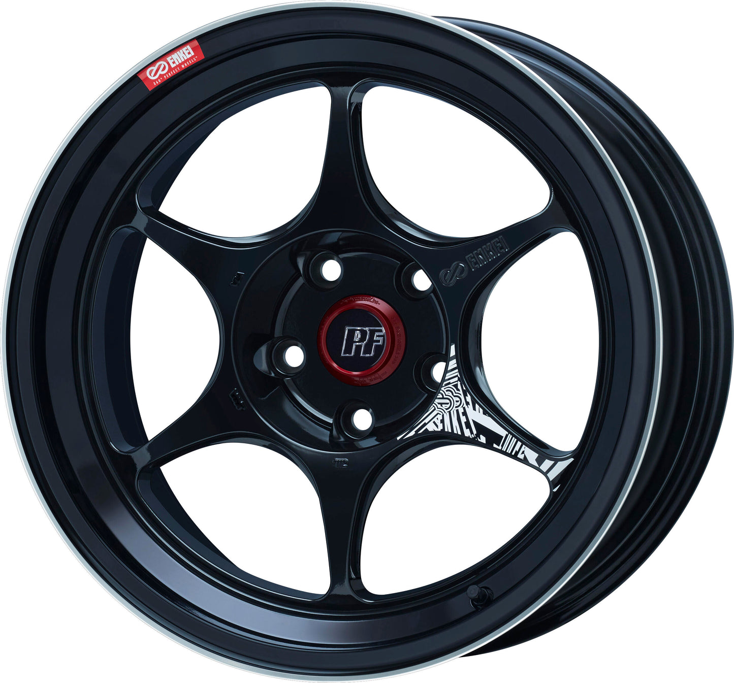 Enkei PF06 17x9.5 +22 5x114.3 - Black Machined Wheel