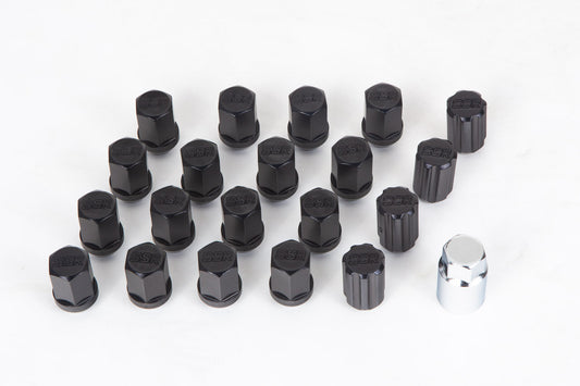 SSR Lightweight Lock & Nut M12x1.25 (20 Pcs w/ Key) - Black