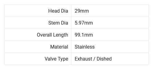 Brian Crower Toyota 2JZ GTE/GE 29mm Exhaust Valves (set/12)