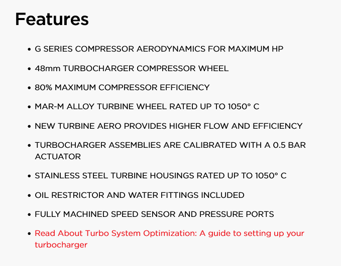 Garrett G25-550 Turbocharger O/V V-Band / V-Band 0.72 A/R Internal WG