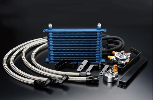 GReddy 89-94 Nissan Skyline GTR (BNR32) 13 Row Oil Cooler Kit w/ Oil Filter Relocation