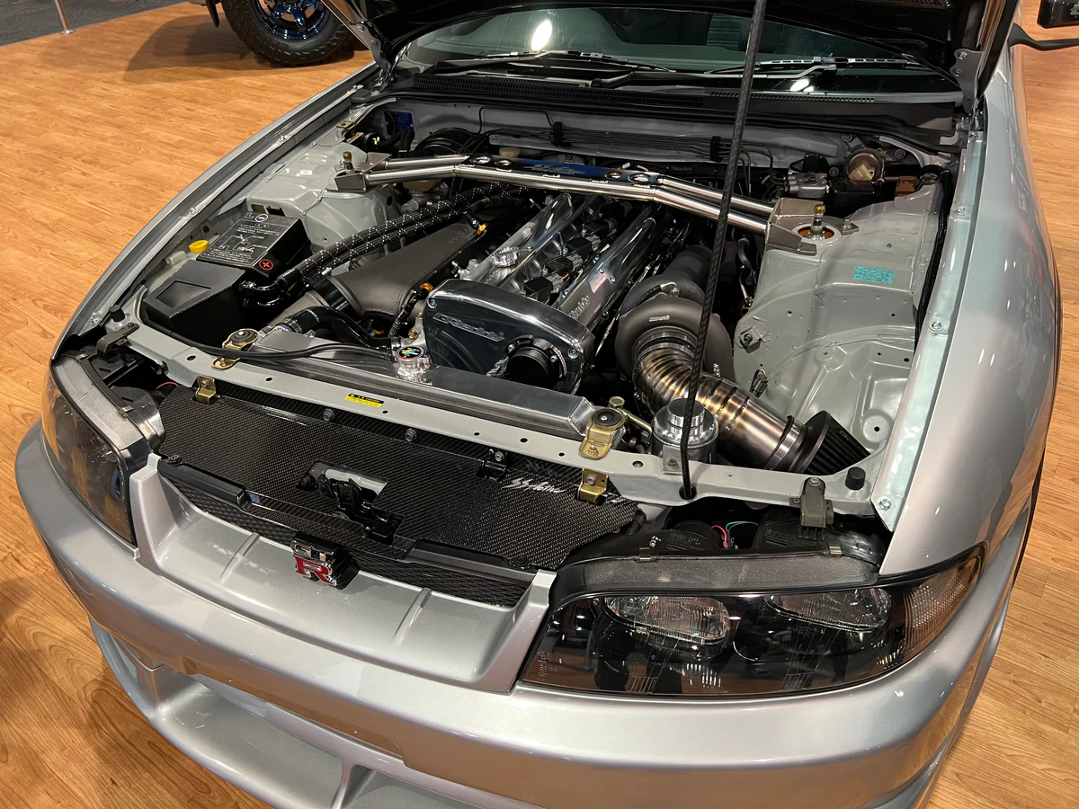 GReddy Garage Active Nissan Skyline GTR R33 Dry Carbon Cooling Panel