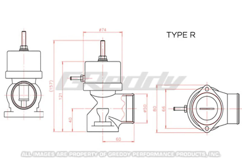 GReddy Type-R Universal Aluminum Blow Off Valve BOV with Standard Spring