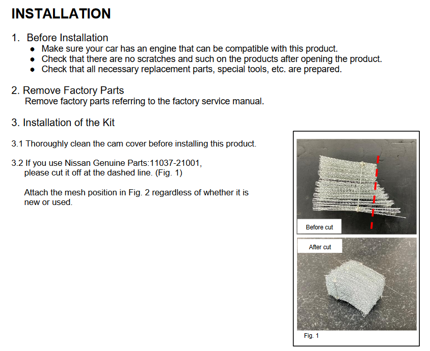 HKS Valve Cover Cam Baffle Plate - GTR R32 RB26DETT