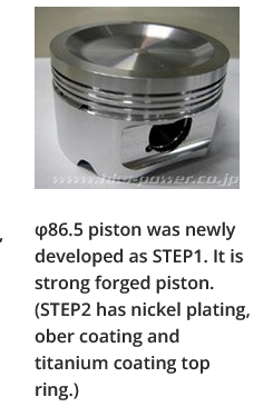 HKS SR20 2.2L Upgrade Kit - Pistons / Crankshaft / H-Beam Rods - Step-1 86.5 Bore