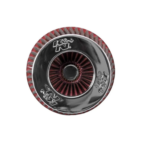 K&N Universal Air Filter Chrome Round 4in inlet / 6in Base / 4.75in Top / 5.5in Height