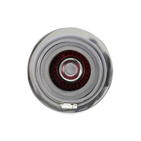 K&N Universal Air Filter Chrome 3" to 4" / 6in Base / 4.75in Top / 5.5in Height - RED
