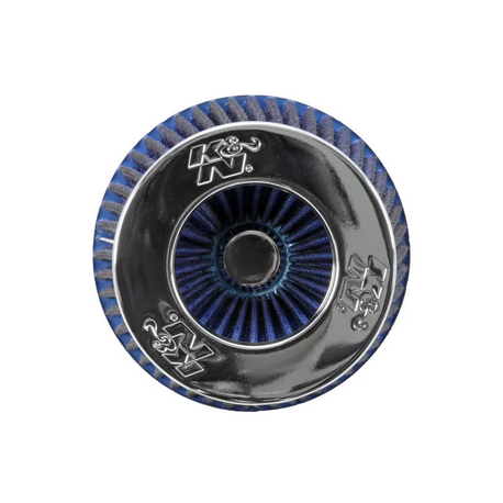 K&N Universal Air Filter Chrome Round 4in inlet / 6in Base / 4.75in Top / 5.5in Height