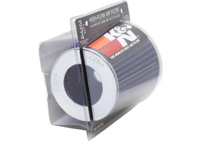 K&N Universal Air Filter Chrome Round 4in inlet / 6in Base / 4.75in Top / 5.5in Height