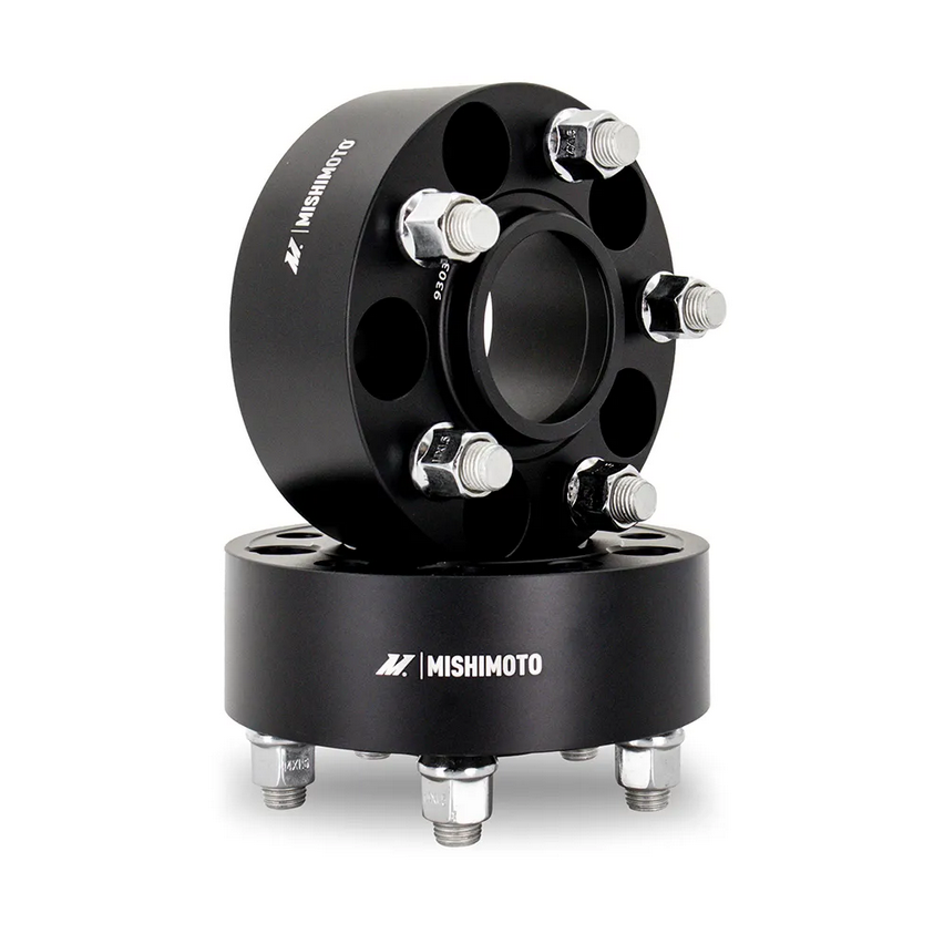 Mishimoto 40mm Wheel Spacers - 5x114.3 - 66.1 - M12 - Black