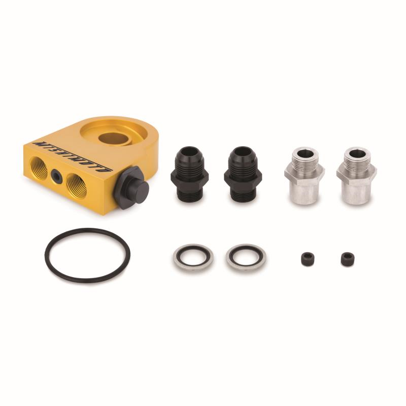 Mishimoto Universal 10 Row Oil Cooler Kit with Thermostat - Silver