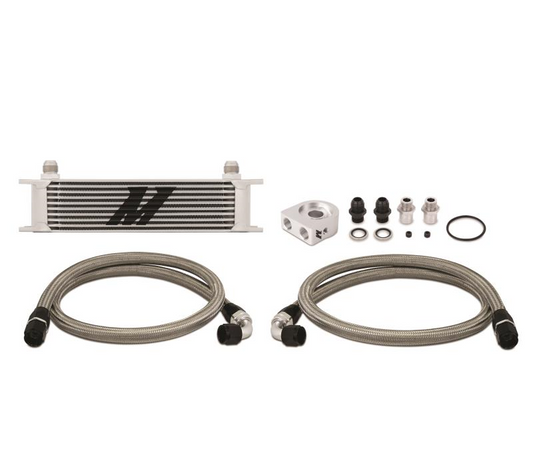 Mishimoto Universal 10 Row Oil Cooler Kit - Silver