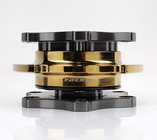 NRG Quick Release SFI Spec - Gun Metal / Chrome Gold Ring