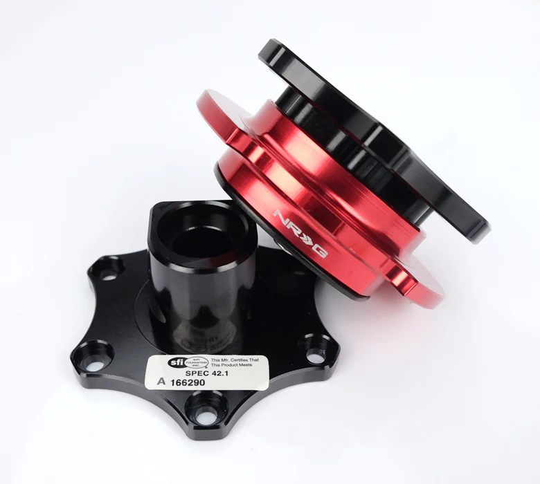 NRG Quick Release SFI Spec - Black / Red Ring
