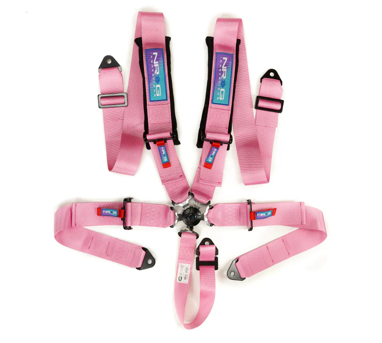 NRG SFI 5 point 3in. Seat Belt Harness - CamLock - Pink