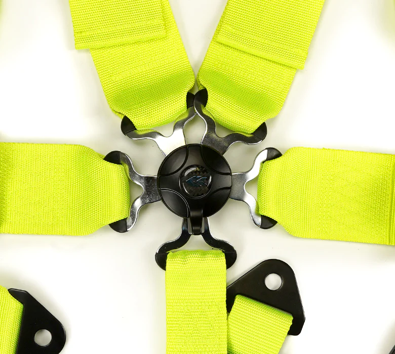 NRG SFI 5 point 3in. Seat Belt Harness - CamLock - Neon Green