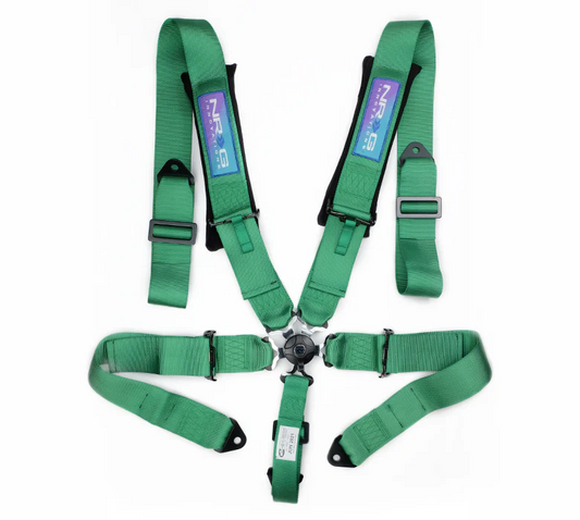 NRG SFI 5 point 3in. Seat Belt Harness - CamLock - Green