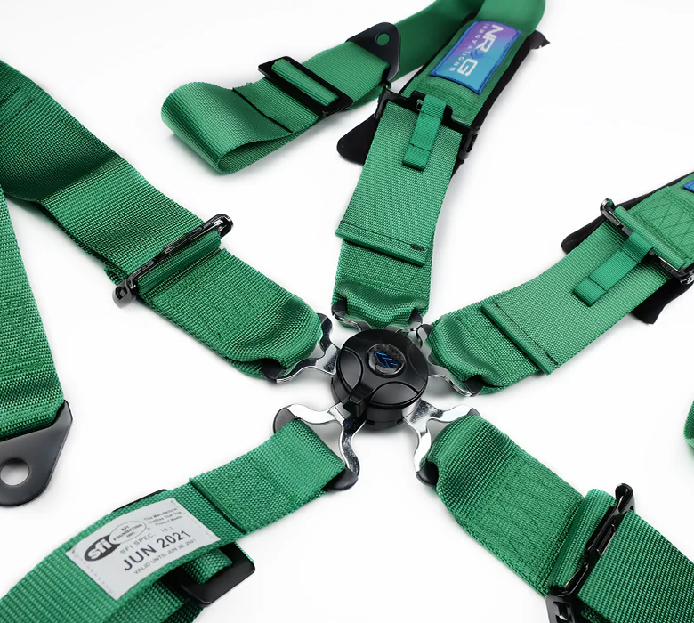 NRG SFI 5 point 3in. Seat Belt Harness - CamLock - Green