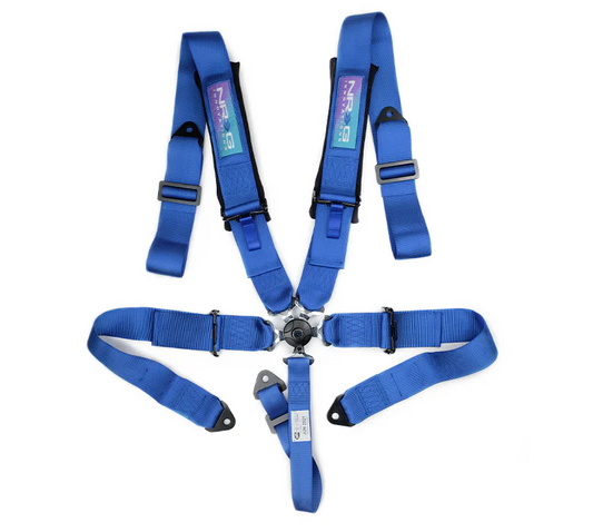 NRG SFI 5 point 3in. Seat Belt Harness - CamLock - Blue