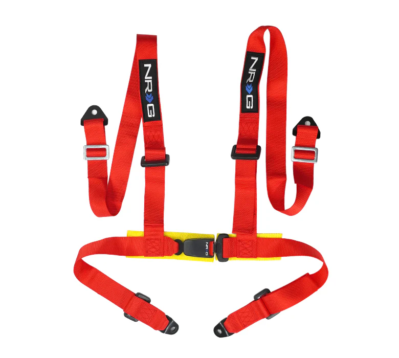 NRG 4 Point Seat Belt Harness / Buckle Lock - Red