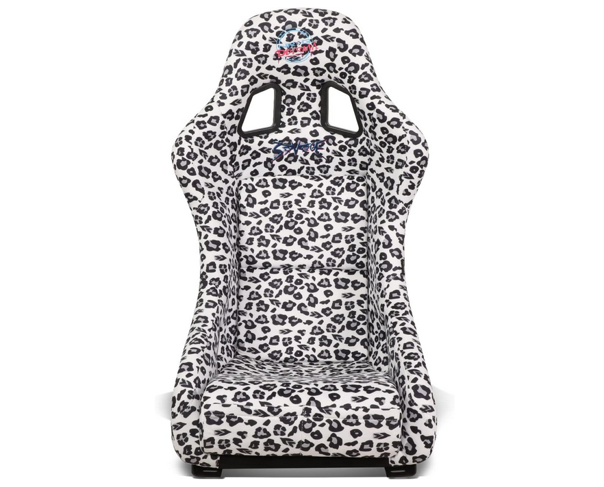 NRG FRP Bucket Seat PRISMA SAVAGE Edition Leopard Print - Medium