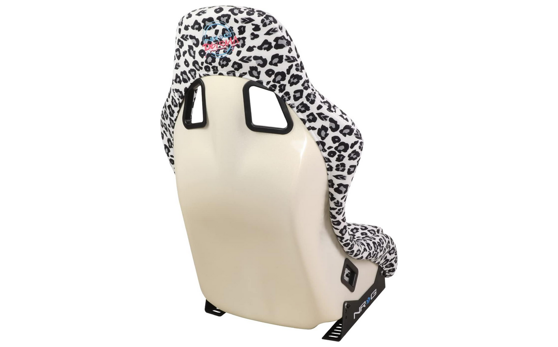 NRG FRP Bucket Seat PRISMA SAVAGE Edition Leopard Print - Medium