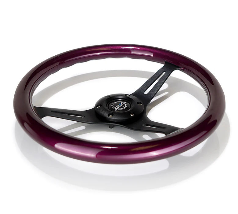 NRG Classic Wood Grain Steering Wheel 350mm - Purple Pearl / Flake