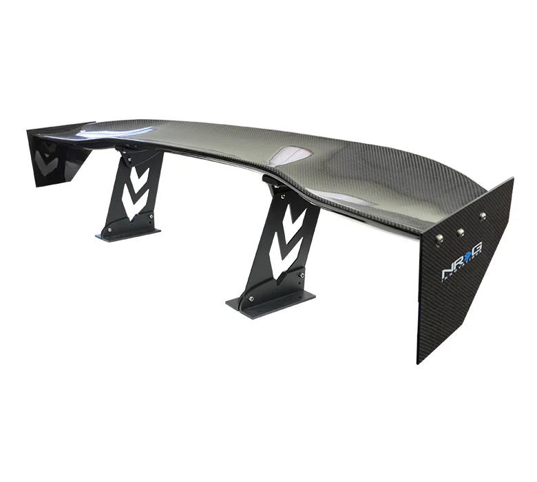 NRG Carbon Fiber Spoiler - Universal 59in Wing - Large Side Plates