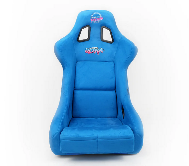 NRG FRP Bucket Seat PRISMA Edition - Blue Alcantara / Pearl Back - XL
