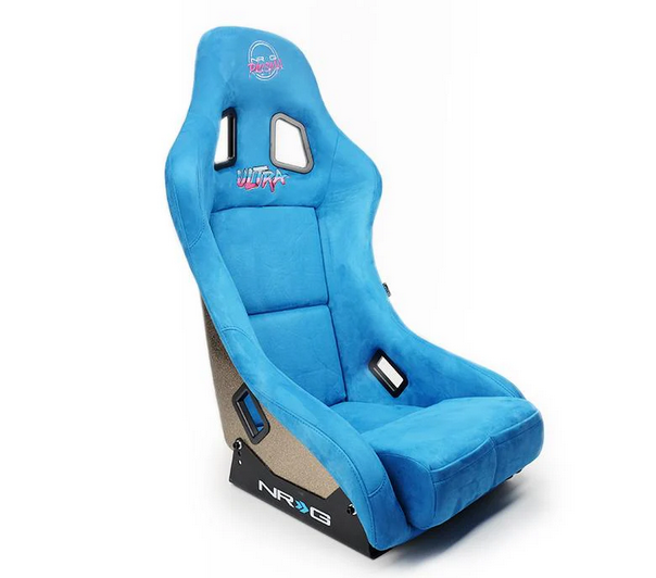 NRG FRP Bucket Seat PRISMA Edition - Blue Alcantara / Pearl Back - XL