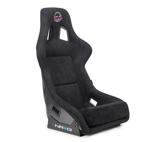 NRG FRP Bucket Seat PRISMA Edition Black Alcantara - X Large