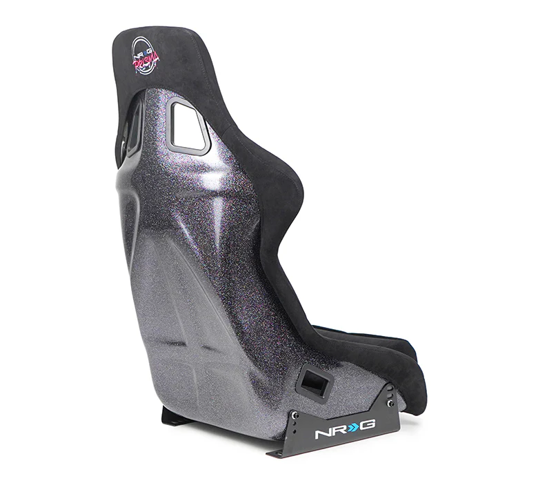NRG FRP Bucket Seat PRISMA Edition Black Alcantara - X Large
