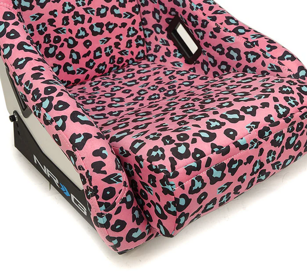 NRG FRP Bucket Seat PRISMA SAVAGE Edition Pink Leopard - Medium & Large