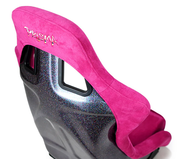 NRG FRP Bucket Seat PRISMA Edition Fushia Alcantara - Large