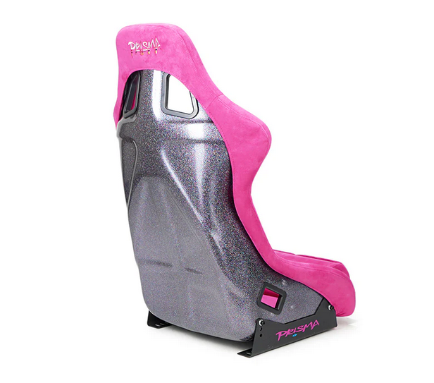 NRG FRP Bucket Seat PRISMA Edition Fushia Alcantara - Large