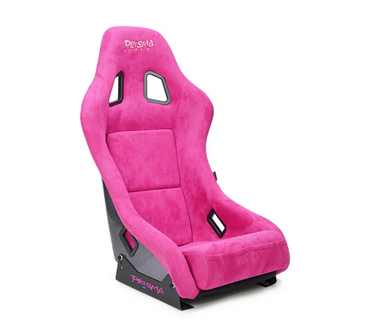 NRG FRP Bucket Seat PRISMA Edition Fushia Alcantara - Large