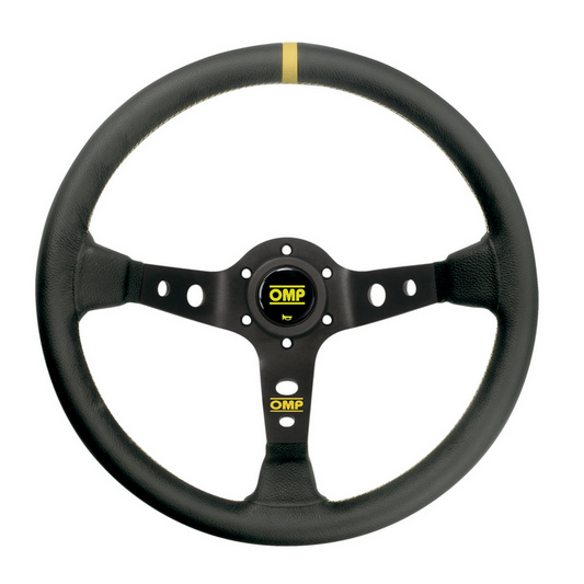 OMP Corsica Racing Steering Wheel - Leather 350mm / 95mm Deep