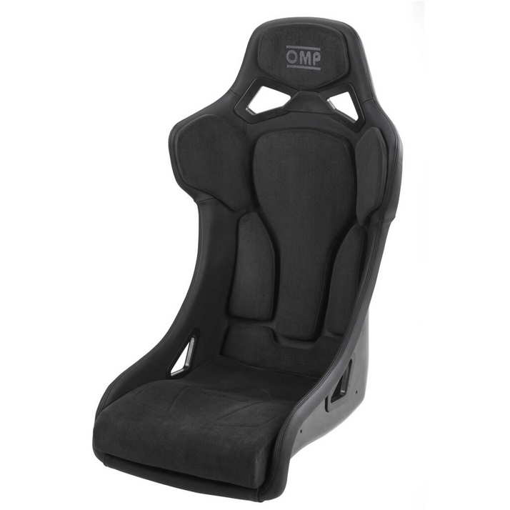 OMP RT FIA Racing Fiberglass Bucket Seat - Leather & Alcantara Black