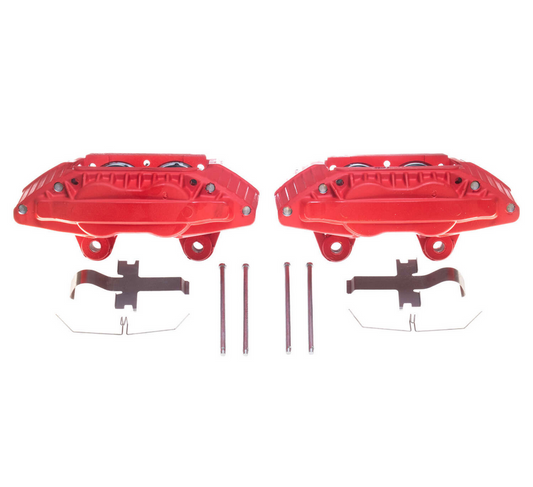 Power Stop Front Aluminum Red Calipers 90-96 Nissan 300ZX Z32 - Pair