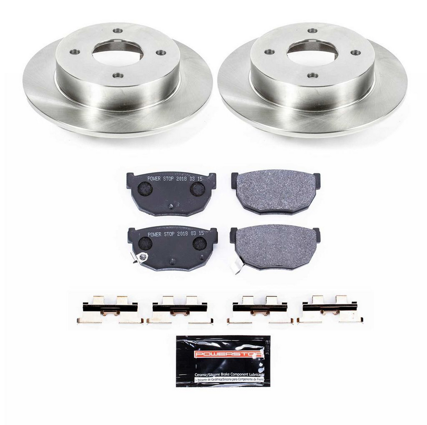 Power Stop 89-98 240SX Track Day SPEC Brake Kit - Rear 4 Lug