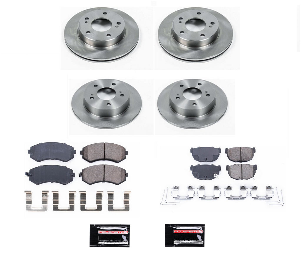 Power Stop 94-96 240SX Autospecialty Ceramic Brake Kit - Front & Rear 5 Lug