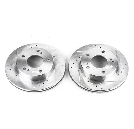 Power Stop 94-96 240SX Extreme Performance Drilled & Slotted Rotors - Front 5 Lug - Pair