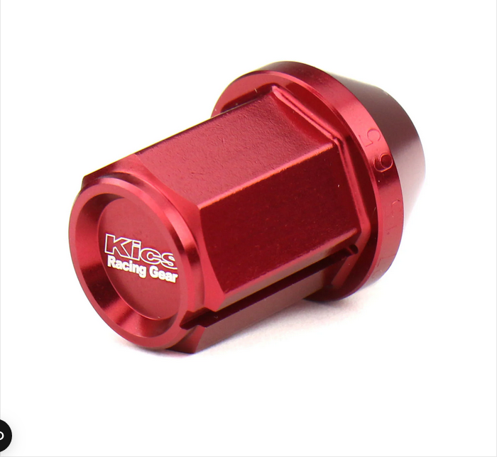 Project Kics 12x1.25 Red Leggdura Racing Lug Nuts (Laser Logo) - 20 PCS