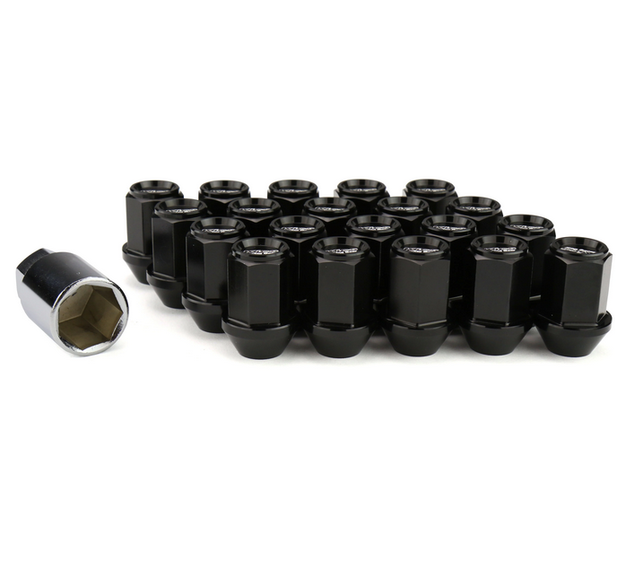 Project Kics 12x1.25 Black Leggdura Racing Lug Nuts (Laser Logo) - 20 PCS